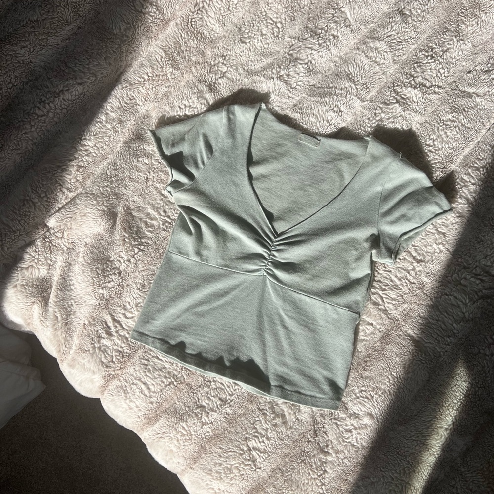 Brandy Melville Sage Gina Cinched Top
